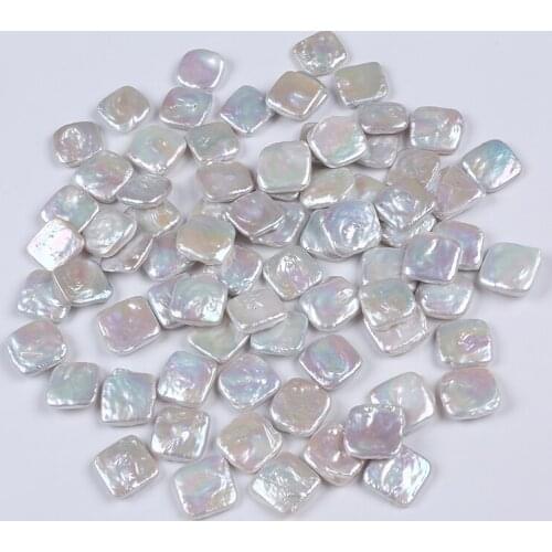 21x21mm Square Shape Loose Pearl freshwater pearl for Making Jewelry