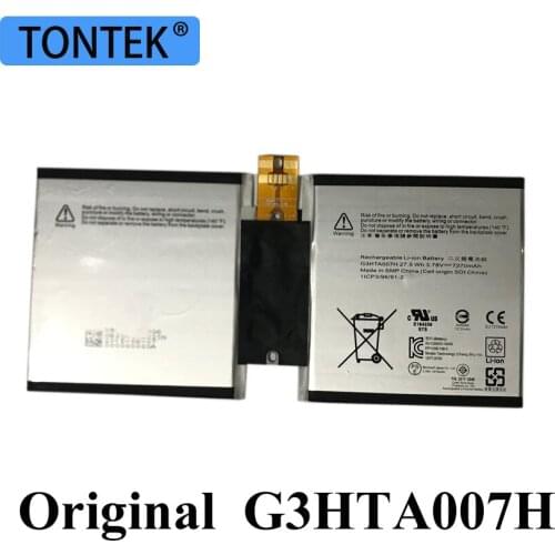 27.5Wh 3.78V 7270mAh Genuine G3HTA007H Laptop Battery For Microsoft Surface 3 1645 Tablet PC 2in1 Series G3HTA003H G3HTA004H
