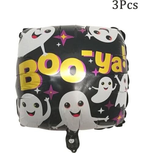 3Pcs 2020 Halloween Pumpkin Ghost Balloons Happy Halloween Spider Foil Balloons Inflatable Toys Globos Party Decoration Supplies