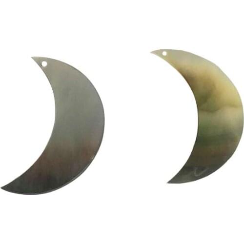 30MM 30Pcs/Lot 100% Pure Natural Black Shell Moon Shape Beads Jewelry Charms