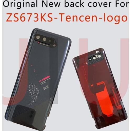 6.78" Original For Asus ROG 5 Phone 5 ZS673KS Battery Cover+Camera Frame Lens+Sticker Housing For rog 5s Glass Panel