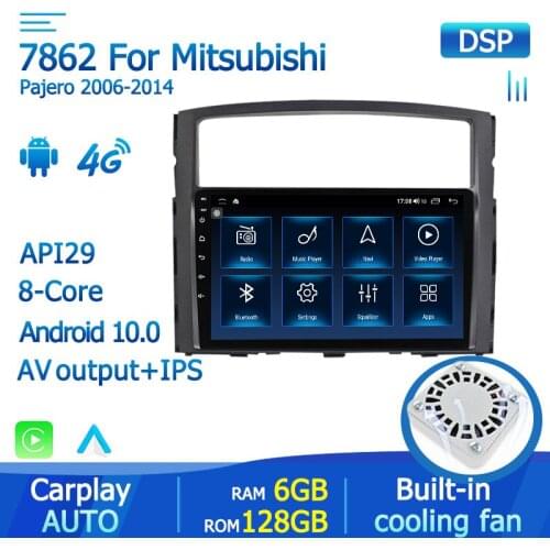 For Mitsubishi Pajero 2006-2014 Car Radio Multimedia Video Player Navigation GPS Android 10 4G WIFI 1280*720P No 2din 2 Din DVD