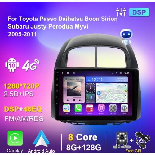 Car Radio For Toyota Passo Daihatsu Boon Sirion Subaru Justy Perodua Myvi Autoradio Multimedia DVD Player Android Navigation GPS