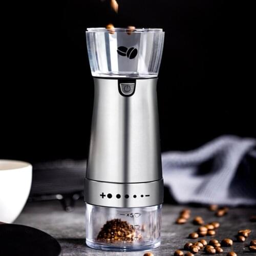 Household Coffee Grinder Mill Portable USB Rechargeable Electric Coffee Bean Pepper Grinding Device Kitchen Tool Accessories