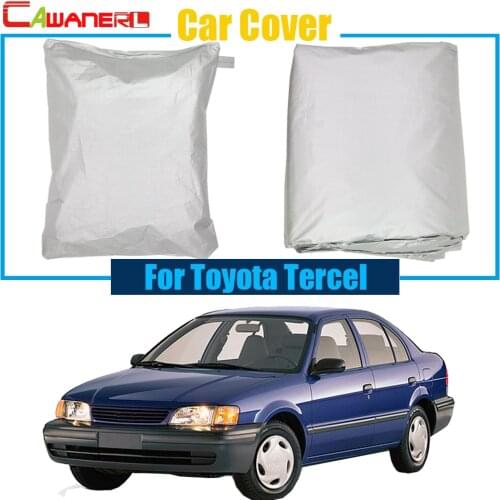 Cawanerl Outdoor Car Cover Anti UV Vehicle Sun Rain Snow Resistant Protector Cover Sun Shade Dustproof For Toyota Tercel