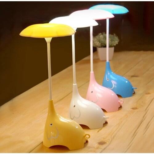 Dimmer USB Bookshelf Elephant Table Lamps Modern Eiffel Tower Night Light Touch Sensor Light Kid Bedroom Battery LED Lighting