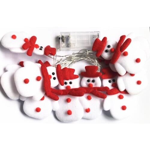 1.6m 10 LED Snowman Garland String Light for Christmas Tree Decoration For Christmas ornaments new year 2022