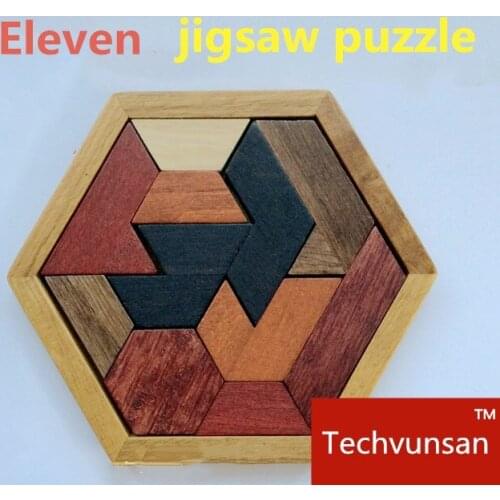 Twelve board jigsaw puzzle unlock props finish the Tangram puzzles to open the lock Real-life escape room game props