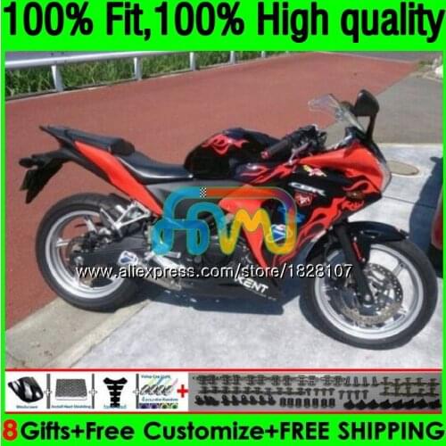 Injection For HONDA CBR250 R CBR250R MC41 11 Red flames 12 13 14 15 162BS.34 CBR 250R 250 R 2011 2012 2013 2014 2015 Fairings