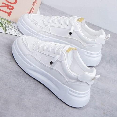Small white shoes for men and women 2021 spring and autumn new fashion Korean wild round head lace shoes
