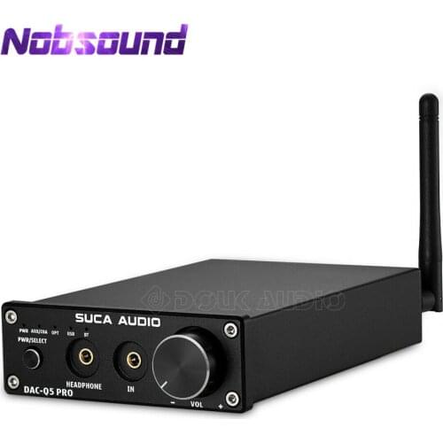 Nobsound Mini Bluetooth 5.0 USB DAC Audio Decoder Stereo HiFi Headphone Amplifier Optical AUX Black/Silver