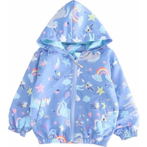 Baby Girls Coats 2021 New Spring Girl Kids Jackets Fashion Cartoon Coats Hooded Long Sleeve Outfits Children Clothing For 3 7Y