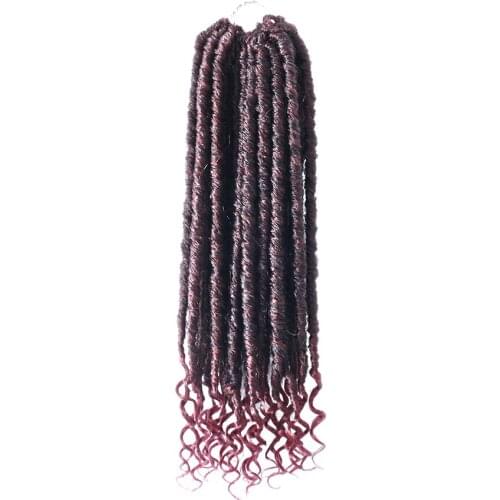 Prettyplus Goddess Faux Locs Crochet Braids 16/20 Inches Soft Natural Soft Synthetic Hair Extension 24 Stands/Pack Goddess Locks