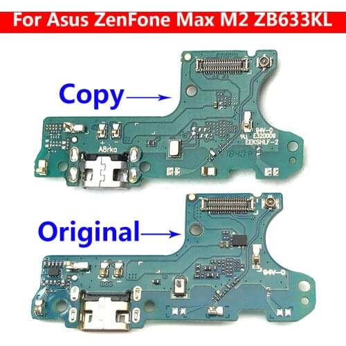 For Asus Zenfone Max M2 ZB633kl Dock Connector Micro USB Charger Charging Port Flex Cable Microphone Board Replacement Parts