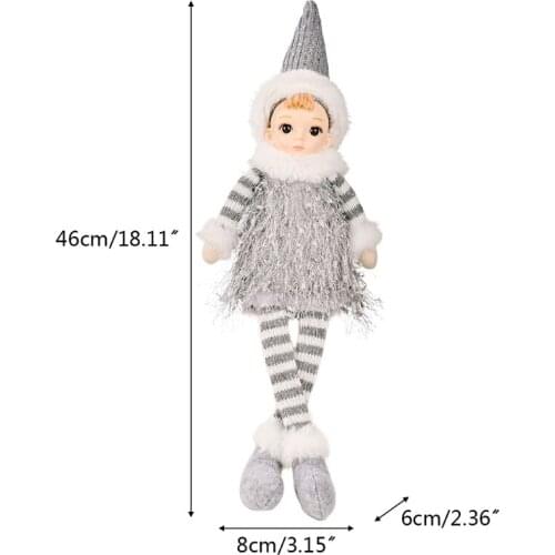 T84E Handmade Angel Christmas Doll Decorations Holiday Angel Ornaments Farmhouse Elf