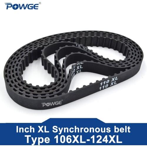 POWGE XL Timing belt 100/102/104/106/108 Width 025 6.4mm 037 Teeth 50 51 52 53 54 Synchronous Belt 100XL 102XL 104XL 106XL 108XL