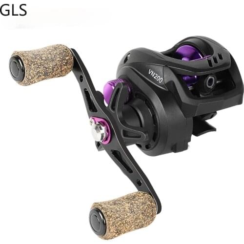 GLS Baitcasting Reel 6.5:1 High Speed 8KG Max Drag Fishing Reel Drag Reel Carp Drag Reel Metal Spool Cork Knob casting reel