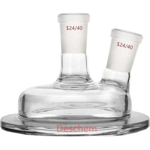 24/40 150mm Glass Reactor Lid 2-neck Two Necks Use For Lab Reaction Flask