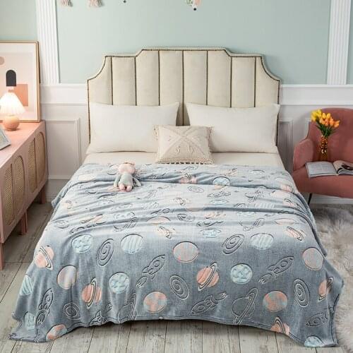 Luminous Velvet Flannel Blanket Thick Coral Fleece t Bedspread For Sofa