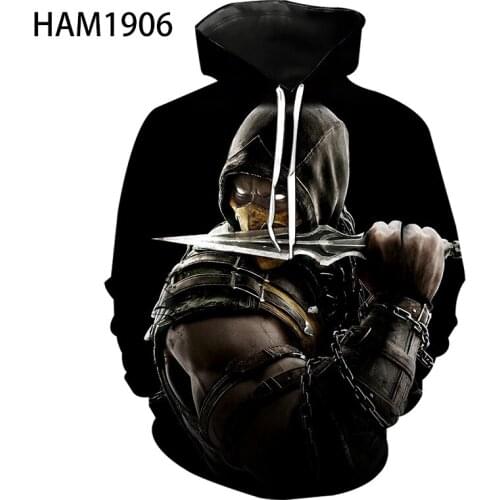 Vertal Kombat Hoodie Mens Womens Childrens 3D Printed Sweatshirt Casual Street Trend Boys Girls Childrens Pullover