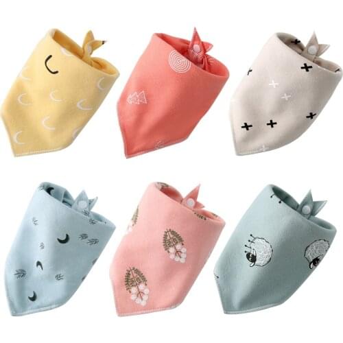 Cartoon Pattern Dog Triangle Ties Collar Scarf Thickened Cotton Pet Neckerchief Dessert Printed Neck Scarf Towel