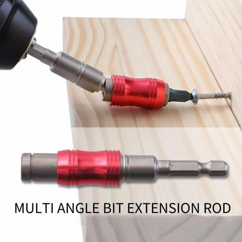 Tool Parts Extension Rod Screwdriver Head Bracket Adjustable Direction 20 Degree Angle Magnetic Screwdriver Magnetic Link
