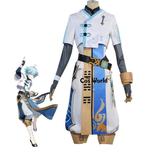 Genshin Impact Chongyun Uniform Outfit Games Customize Cosplay Costumes