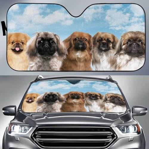 INSTANTARTS Dogs Funny Team Printed Heat Reflector Sun Shade Interior Protector UV Sun Front Windshield Sunshade Car Sunshade