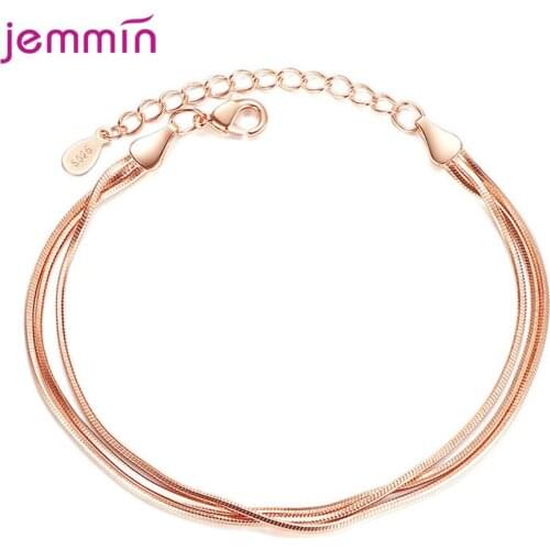 New Arrival 2021 Sterling Silver Luxury Simple Snake Bone Bracelet For Women Friendship Gift Bracelets & Bangles Pulseira