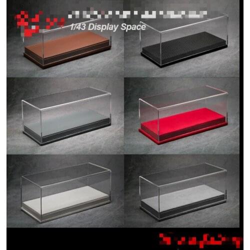 1:43 Car Model Upgrade Base Flocking Carbon Brazing Base Dust-proof Viewing Transparent Cover Car Model Scene Layout Collection