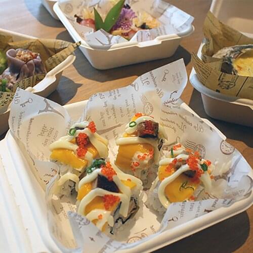 10 Bento Boxes Disposable Portable Lunch Box Burger Sushi Snack Cake Box disposable food containers paper box for food
