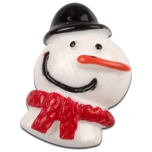 10 PCS 26x18mm Resin Christmas Snowman Style Decoration Crafts Flatback Cabochon Embellishments For Scrapbooking DIY Accessories