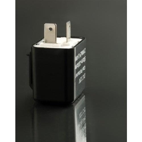 12V 2 Pin Motorcycle Blinker Adjustable LED Flasher Relay Turn Signal Indicator Hyper Flashing