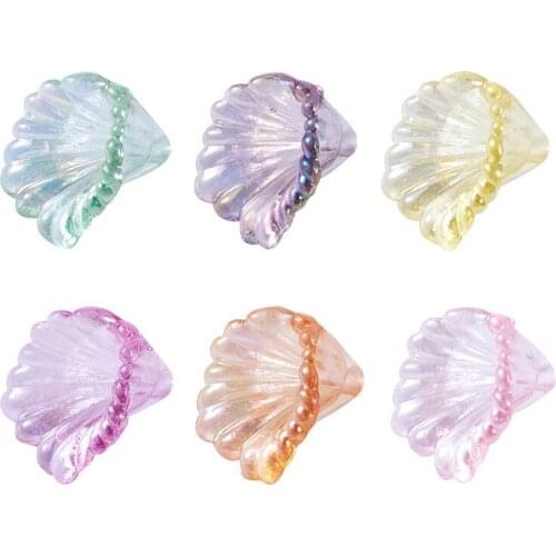 1940pcs/500g Flower Acrylic Bead Caps Transparent AB Color for Jewelry Making DIY Bracelet Necklace Handmade 10x12x12mm