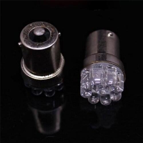 2Pcs 1156 Low Consumption High Power Portable Auto Car Turn Signal Tail Brake 9 LED Light Bulb 382 BA15S P21W R5W Lamp#267489