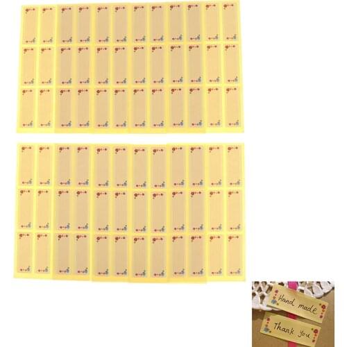 2021 Hot Sale 48/120pcs Blank Sticker Blank Memo Label Sticky White Writable Name Sticker Office School Supplies