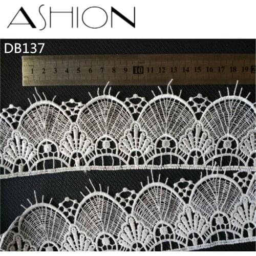 4yards 70MM white Embroidered net Lace Fabric DIY skirt hem Dance costumes Garment Accessories lace trim Sewing Craft LP-DB137