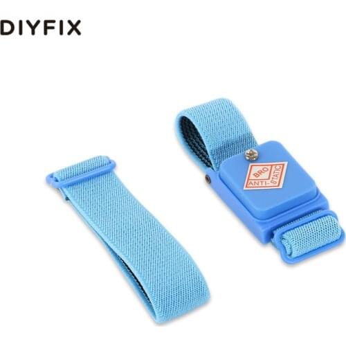DIYFIX Anti-static Cordless Wrist Strap Elastic Band with Spare Extend Band for Sensitive Electronics Repair Tools