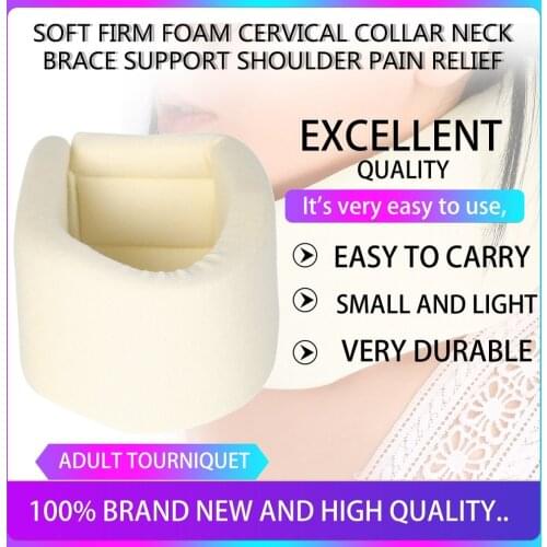 Safety Soft Firm Foam Cervical Collar Neck Brace Support Shoulder Pain Relief White Color drop shipping health care