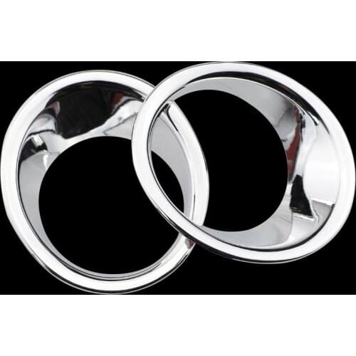 Carmilla Abs Chrome Car Front Fog Lamps Cover Fog Lights Trim Covers Fog Light Lamp Sticker for Toyota Fortuner 2016 2017 2018