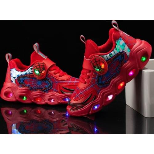 Disney childrens cartoon spiderman non-slip soft sole casual shoes sports shoes boys and girls student running shoes