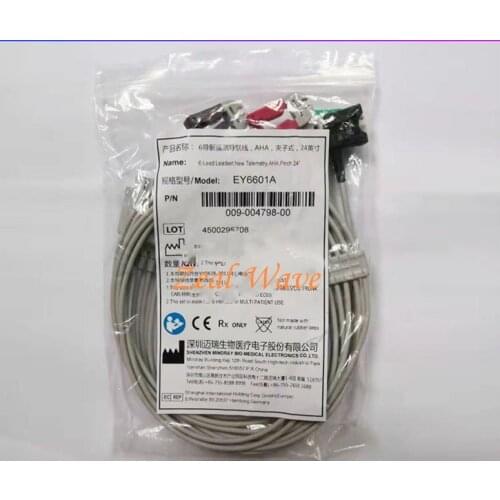 For Benevision TM60 80 New Telemetry 6-Lead New Telemetry Lead AHA Clip Type