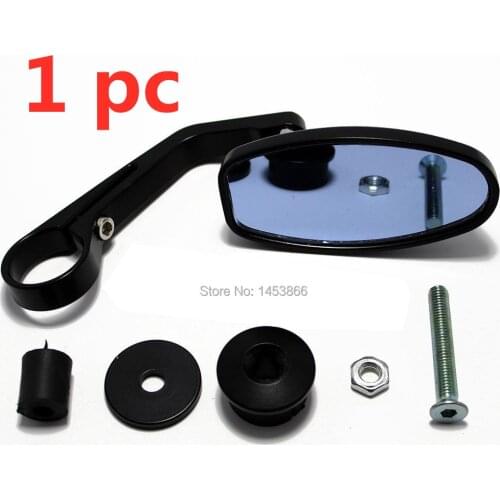 Evomosa Moto Motorcycle Motorbike Scooters 7/8 Aluminum Side Rear View Mirror Motorcycle Bar End Rearview Mirror One Piece