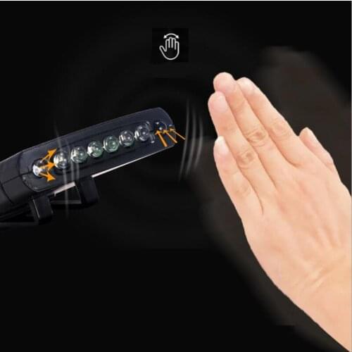 6 LEDs Cap Light Finger Sensor Hat Headlight Headlamp Head Flashlight Head Cap Light Clip On Light Night Fishing Head Lamp