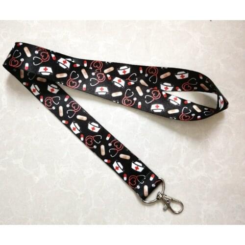 Hot New 20 pcs Doctors nurse Neck Strap Lanyards Badge Holder Rope Pendant Key Chain Accessories Gift