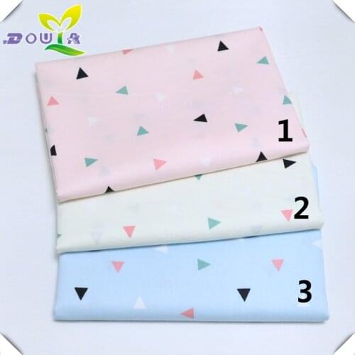 Cotton fabric geometric calico fabric bedding cotton handmade DIY patchwork cloth pajamas