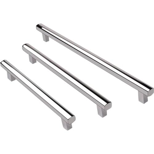 Silver t bar Chrome Wardrobe Handles Aluminum Alloy 160mm Kitchen Cabinet Handles Drawer Pulls Furniture Hardware