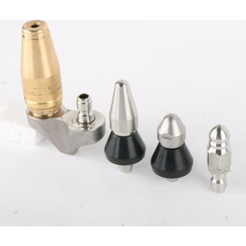 Sewer Drain Cleaning Nozzles 4 Nozzles Sewer Jetter Heads Accessories Tools Dredge Pipe Nozzles New