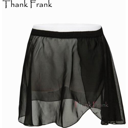 Classic Kids Ballet Skirt Adult Pull-On Mock-Wrap Ballerina Dance Skirt Girls Elastic Waist Ballet Tutu Ballerina Dance Costumes