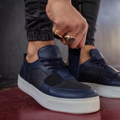 Knack Everyday Shoes 999 Dark Blue Male Seasonal Casual Orthopedic Outsole Spring and Summer Fashion Laced Banded Lining Cotton Sports